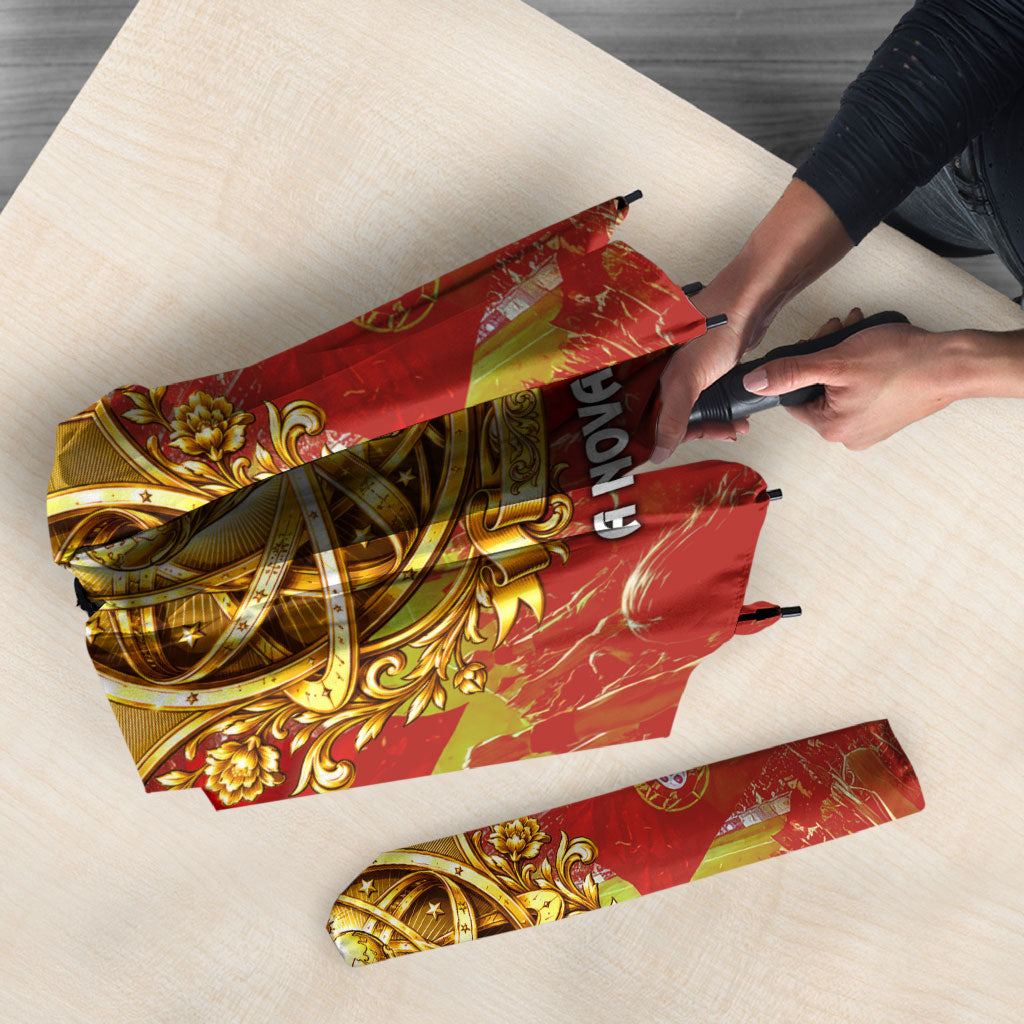 Custom Portugal Football World Champions 2026 Umbrella Golden Shield Crown Crest Soccer Trophy