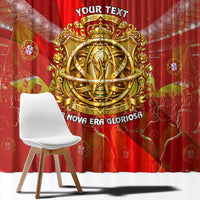 Custom Portugal Football World Champions 2026 Window Curtain Golden Shield Crown Crest Soccer Trophy