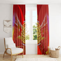 Custom Portugal Football World Champions 2026 Window Curtain Golden Shield Crown Crest Soccer Trophy