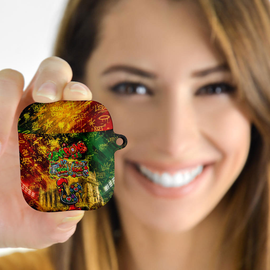 Portugal Football Champions 2026 AirPods Case Urban Graffiti Street Art Galo De Barcelos