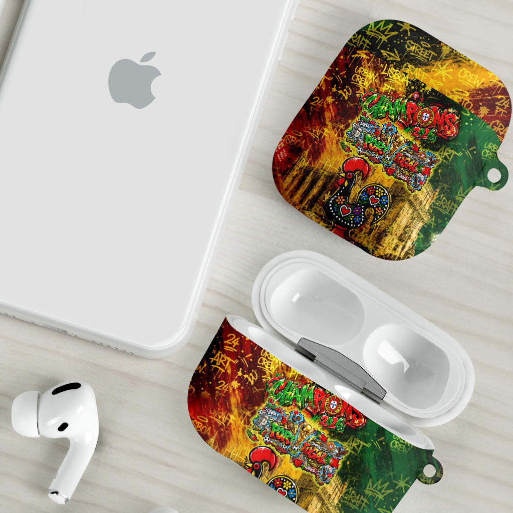 Portugal Football Champions 2026 AirPods Case Urban Graffiti Street Art Galo De Barcelos
