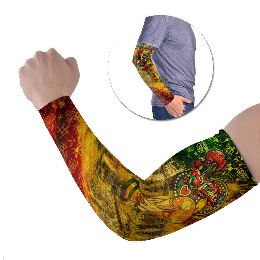 Portugal Football Champions 2026 Arm Sleeves Urban Graffiti Street Art Galo De Barcelos