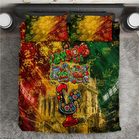 Portugal Football Champions 2026 Bedding Set Urban Graffiti Street Art Galo De Barcelos