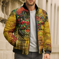 Portugal Football Champions 2026 Bomber Puffer Jacket Urban Graffiti Street Art Galo De Barcelos