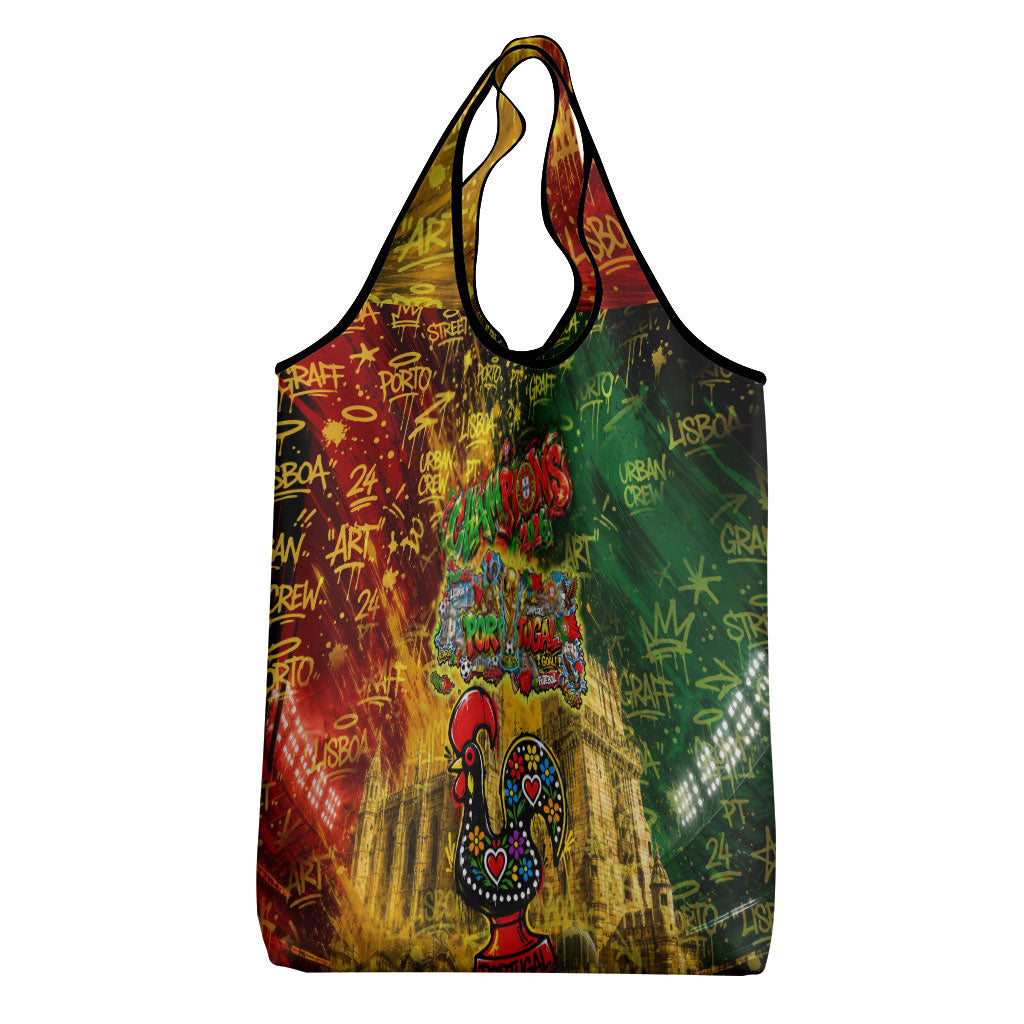 Portugal Football Champions 2026 Grocery Bag Urban Graffiti Street Art Galo De Barcelos