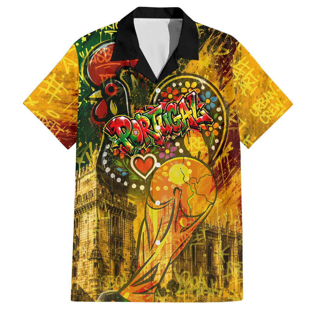 Portugal Football Champions 2026 Hawaiian Shirt Urban Graffiti Street Art Galo De Barcelos