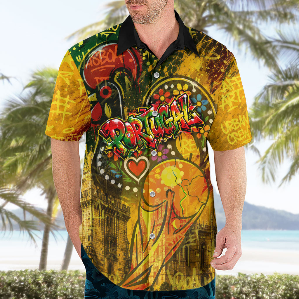 Portugal Football Champions 2026 Hawaiian Shirt Urban Graffiti Street Art Galo De Barcelos
