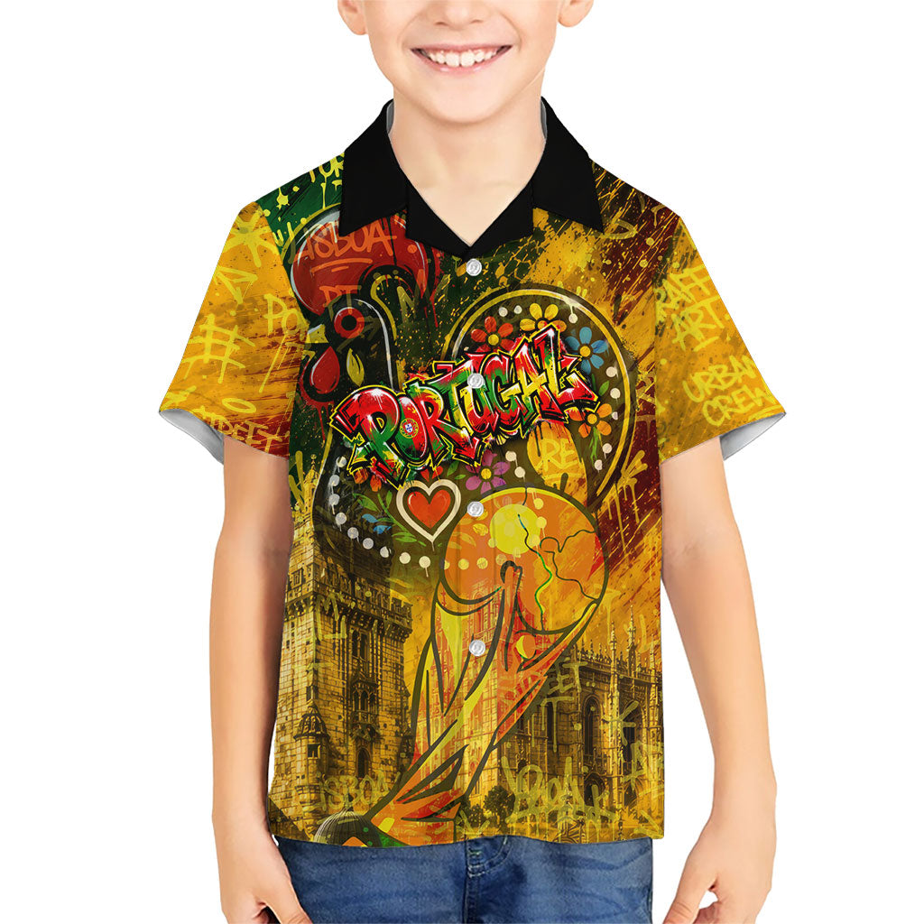 Portugal Football Champions 2026 Hawaiian Shirt Urban Graffiti Street Art Galo De Barcelos