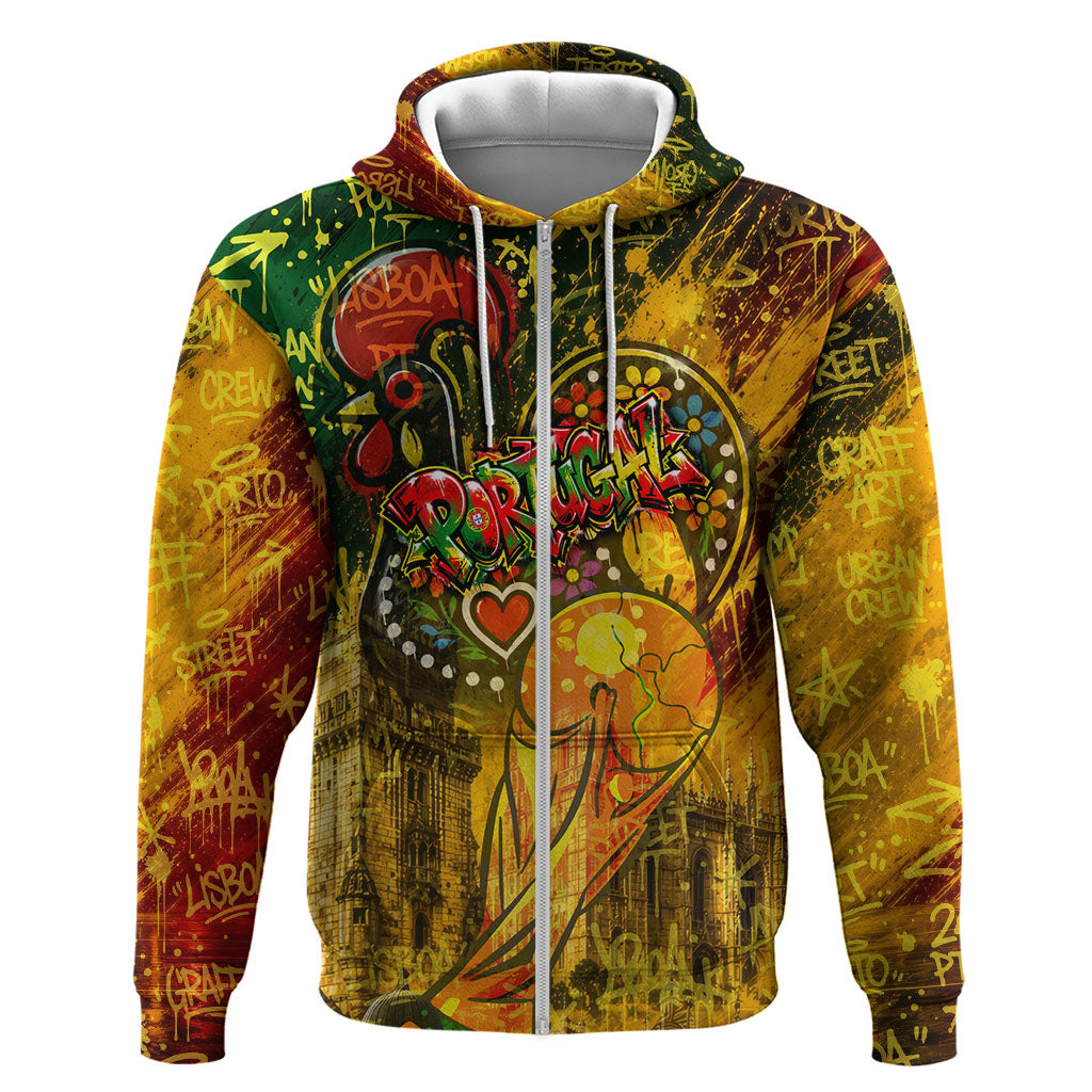 Portugal Football Champions 2026 Hoodie Urban Graffiti Street Art Galo De Barcelos