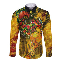 Portugal Football Champions 2026 Long Sleeve Button Shirt Urban Graffiti Street Art Galo De Barcelos