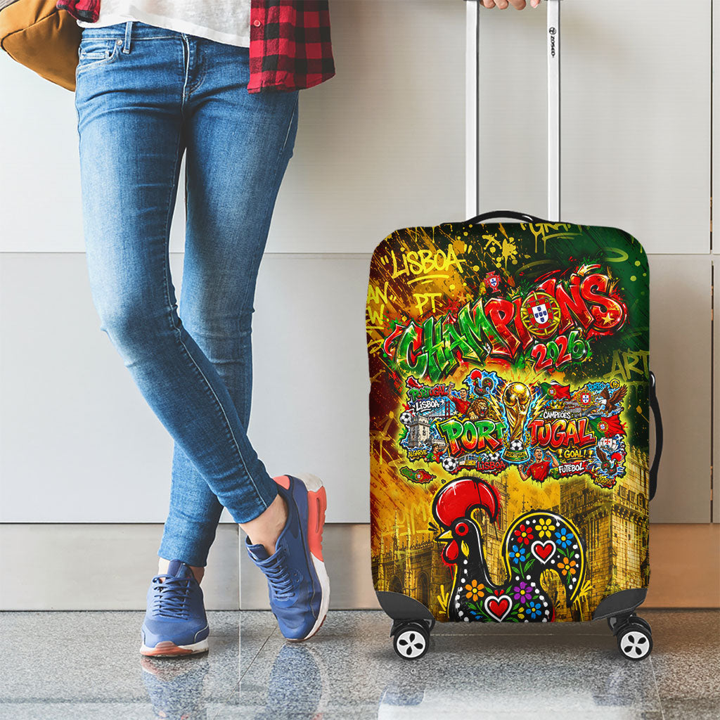 Portugal Football Champions 2026 Luggage Cover Urban Graffiti Street Art Galo De Barcelos