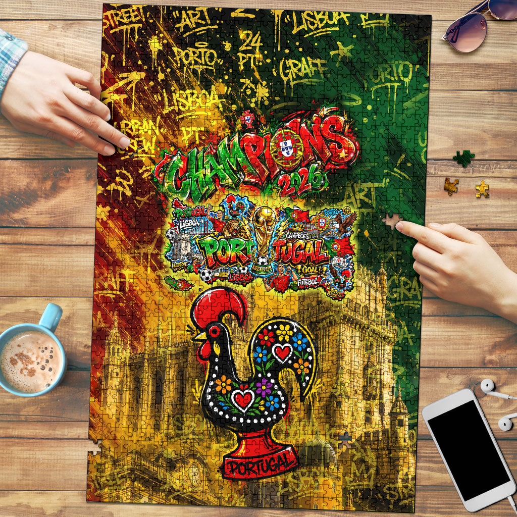 Portugal Football Champions 2026 Puzzle Urban Graffiti Street Art Galo De Barcelos