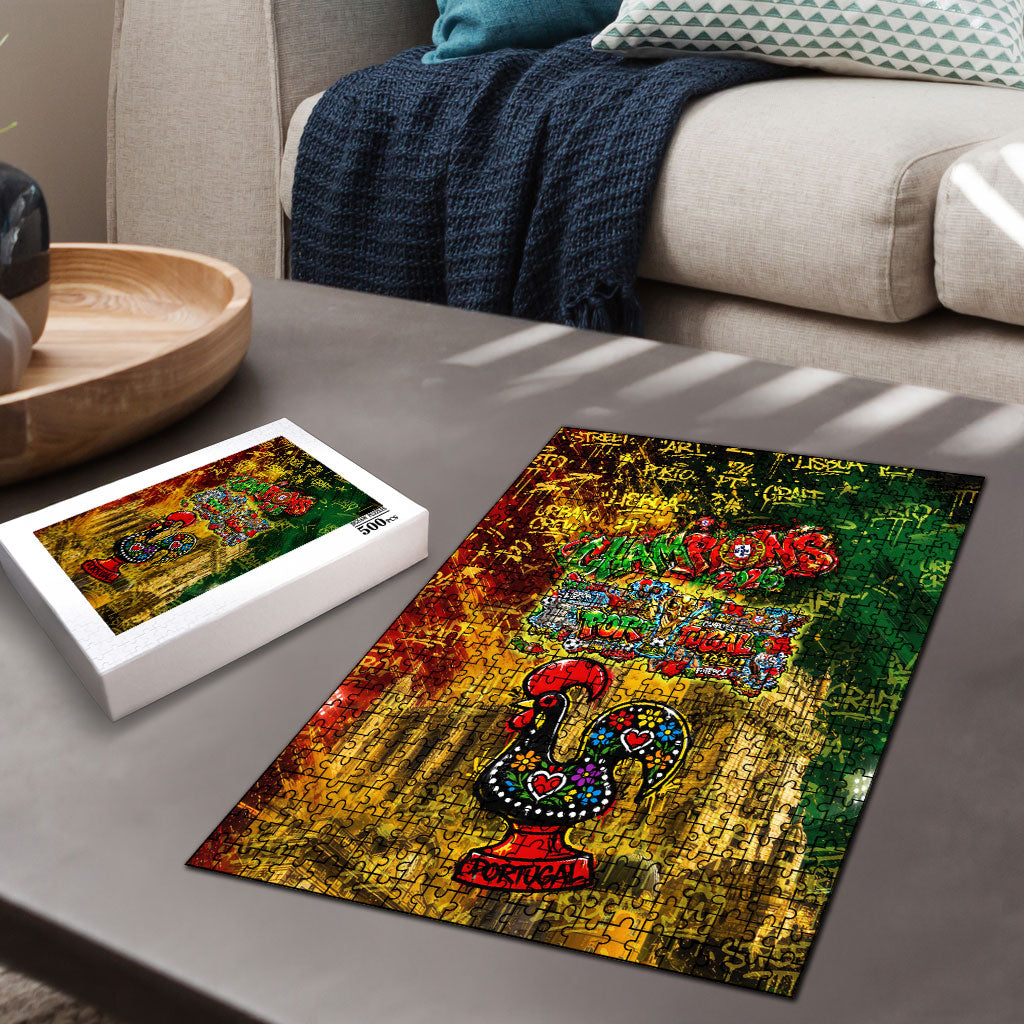 Portugal Football Champions 2026 Puzzle Urban Graffiti Street Art Galo De Barcelos