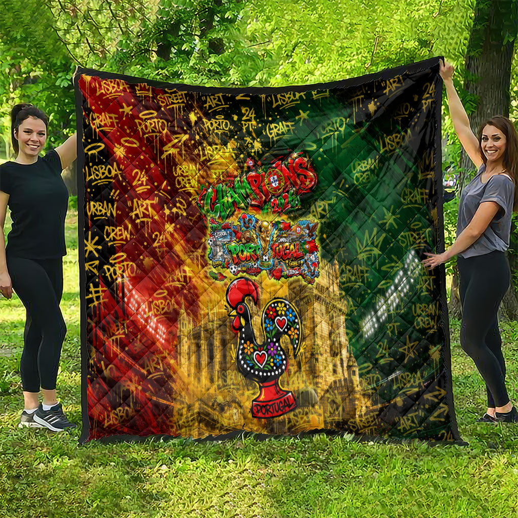 Portugal Football Champions 2026 Quilt Urban Graffiti Street Art Galo De Barcelos