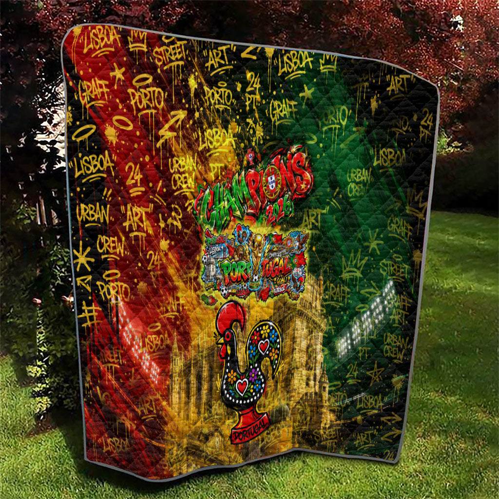 Portugal Football Champions 2026 Quilt Urban Graffiti Street Art Galo De Barcelos