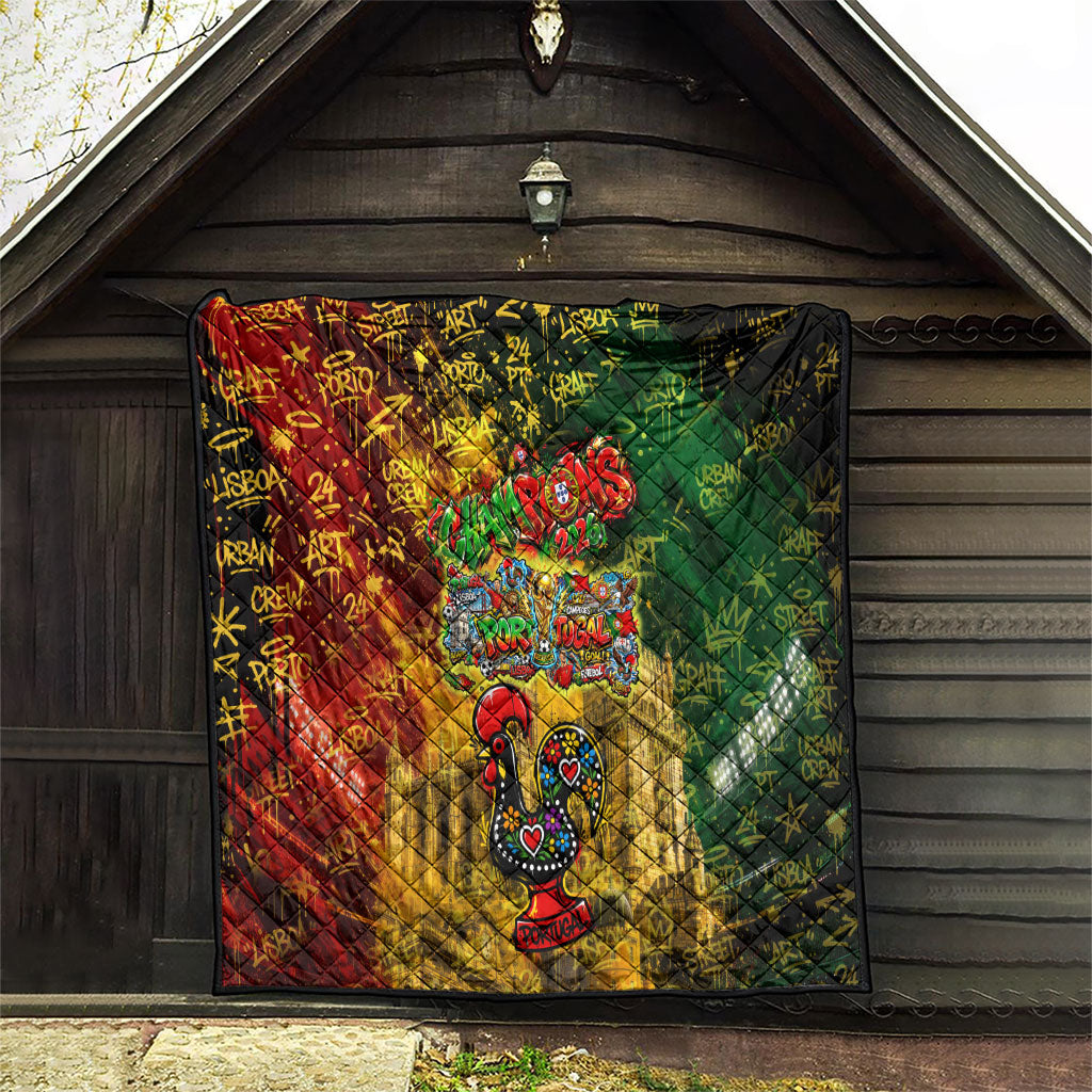 Portugal Football Champions 2026 Quilt Urban Graffiti Street Art Galo De Barcelos