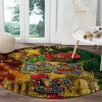 Portugal Football Champions 2026 Round Carpet Urban Graffiti Street Art Galo De Barcelos