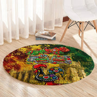 Portugal Football Champions 2026 Round Carpet Urban Graffiti Street Art Galo De Barcelos