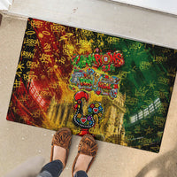 Portugal Football Champions 2026 Rubber Doormat Urban Graffiti Street Art Galo De Barcelos