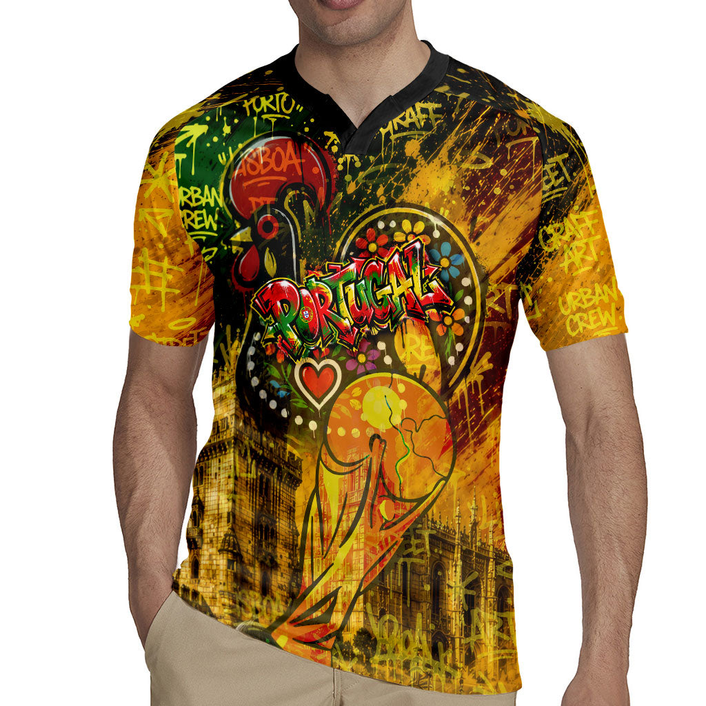 Portugal Football Champions 2026 Rugby Jersey Urban Graffiti Street Art Galo De Barcelos
