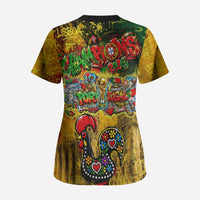 Portugal Football Champions 2026 Scrub Top Urban Graffiti Street Art Galo De Barcelos
