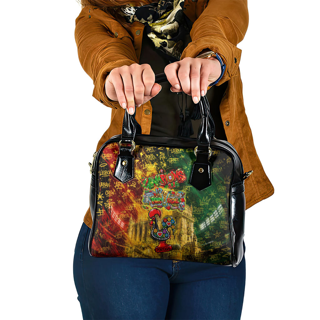 Portugal Football Champions 2026 Shoulder Handbag Urban Graffiti Street Art Galo De Barcelos
