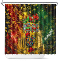 Portugal Football Champions 2026 Shower Curtain Urban Graffiti Street Art Galo De Barcelos