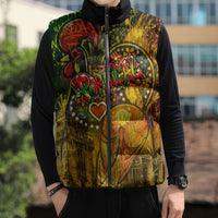 Portugal Football Champions 2026 Sleeveless Puffer Jacket Urban Graffiti Street Art Galo De Barcelos