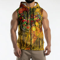 Portugal Football Champions 2026 Sleeveless Zip Hoodie Urban Graffiti Street Art Galo De Barcelos