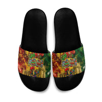 Portugal Football Champions 2026 Slide Sandals Urban Graffiti Street Art Galo De Barcelos