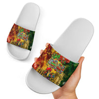 Portugal Football Champions 2026 Slide Sandals Urban Graffiti Street Art Galo De Barcelos