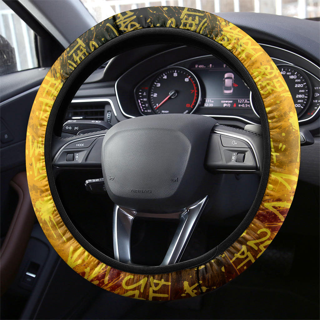 Portugal Football Champions 2026 Steering Wheel Cover Urban Graffiti Street Art Galo De Barcelos