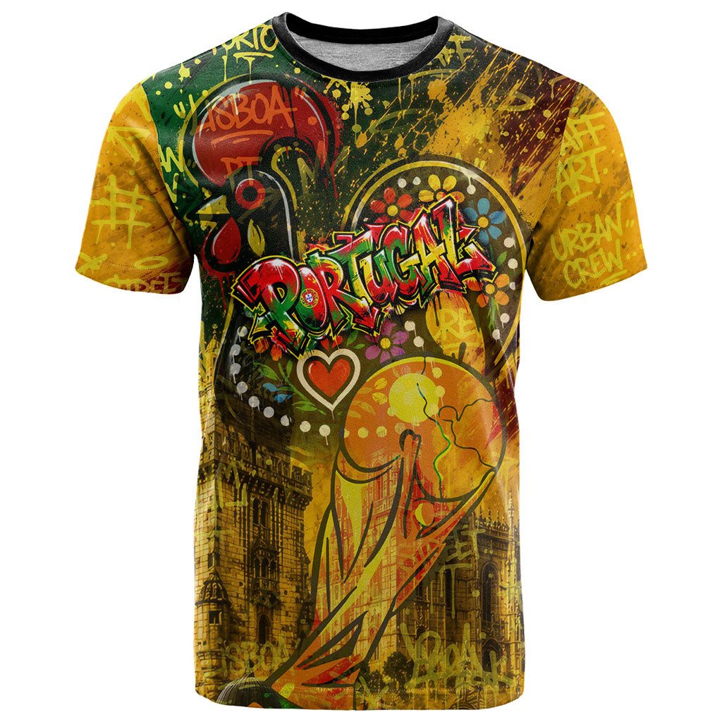 Portugal Football Champions 2026 T Shirt Urban Graffiti Street Art Galo De Barcelos