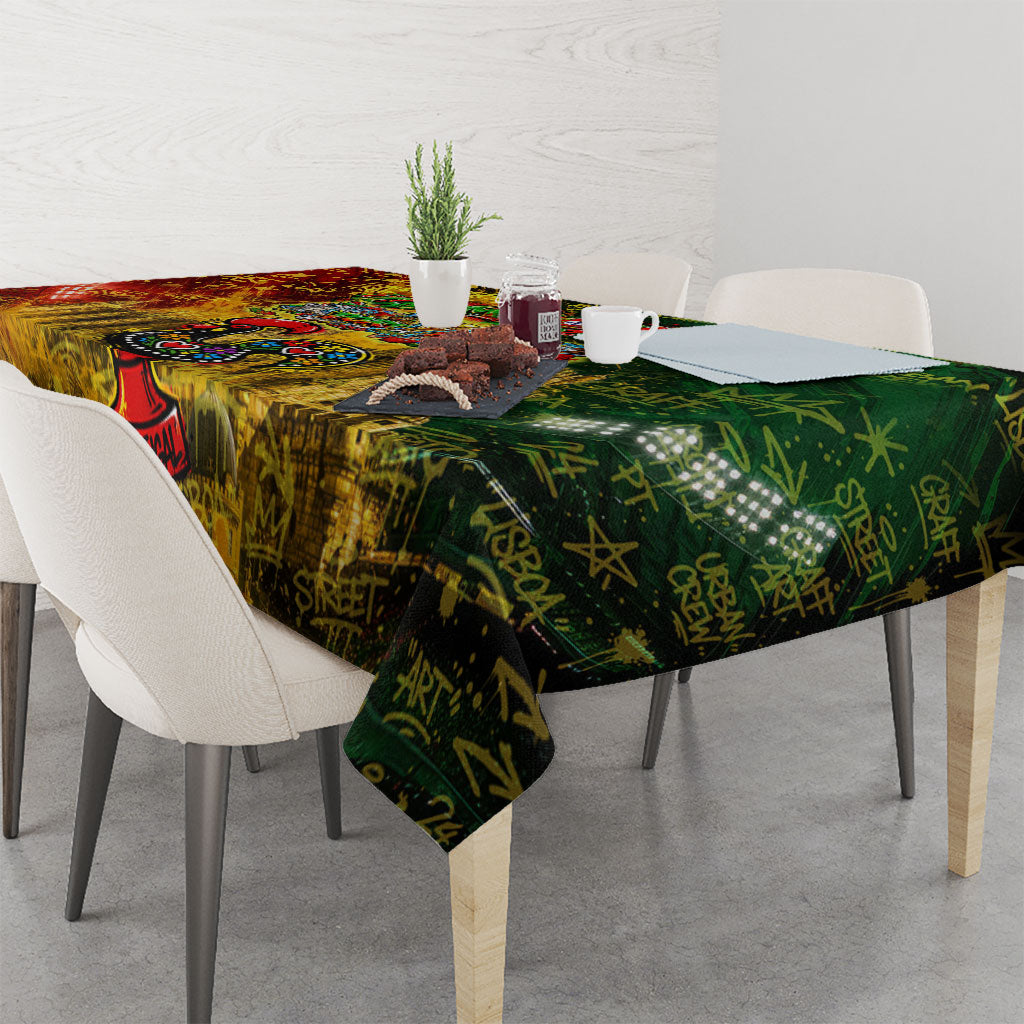 Portugal Football Champions 2026 Tablecloth Urban Graffiti Street Art Galo De Barcelos