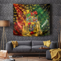 Portugal Football Champions 2026 Tapestry Urban Graffiti Street Art Galo De Barcelos