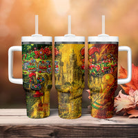 Portugal Football Champions 2026 Tumbler With Handle Urban Graffiti Street Art Galo De Barcelos