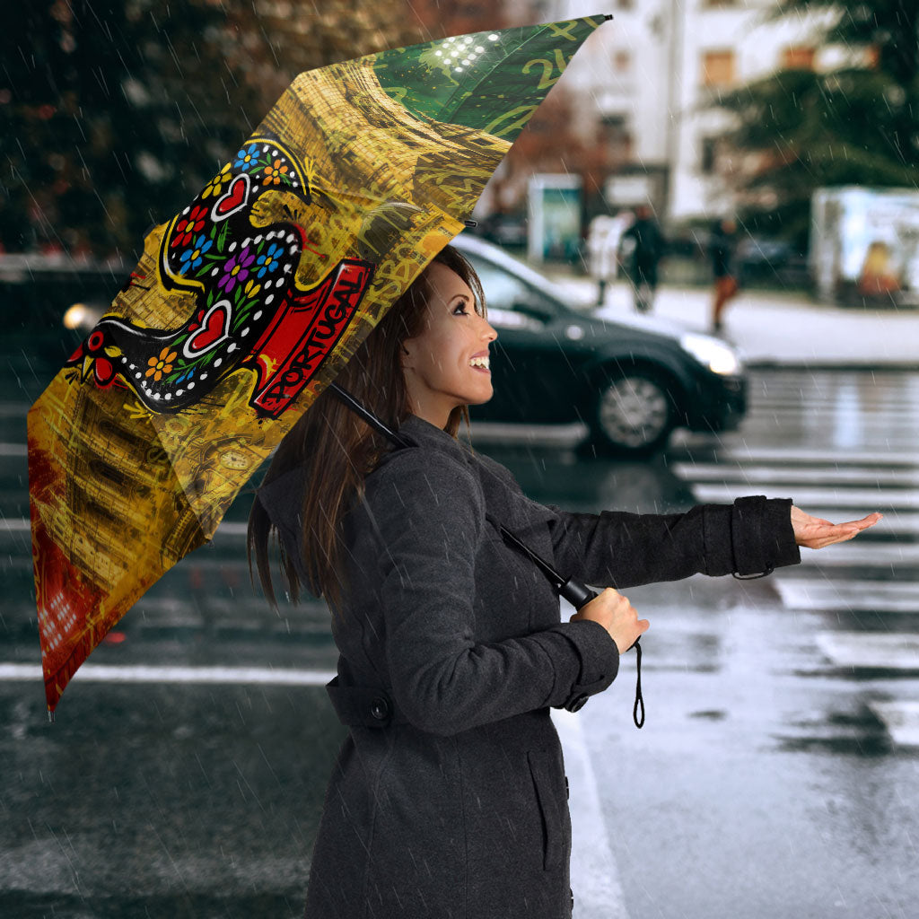 Portugal Football Champions 2026 Umbrella Urban Graffiti Street Art Galo De Barcelos