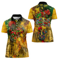Portugal Football Champions 2026 Women Polo Shirt Urban Graffiti Street Art Galo De Barcelos