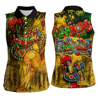 Portugal Football Champions 2026 Women Sleeveless Polo Shirt Urban Graffiti Street Art Galo De Barcelos