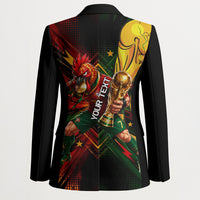 Personalized Portugal Football Champions 2026 Blazer Rooster Mascot Comic Trophy Soccer Ball