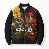 Personalized Portugal Football Champions 2026 Bomber Puffer Jacket Rooster Mascot Comic Trophy Soccer Ball
