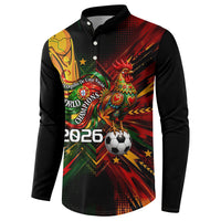 Personalized Portugal Football Champions 2026 Button Sweatshirt Rooster Mascot Comic Trophy Soccer Ball