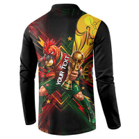 Personalized Portugal Football Champions 2026 Button Sweatshirt Rooster Mascot Comic Trophy Soccer Ball