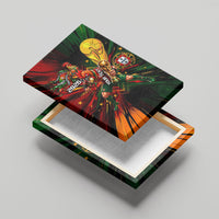 Personalized Portugal Football Champions 2026 Canvas Wall Art Rooster Mascot Comic Trophy Soccer Ball