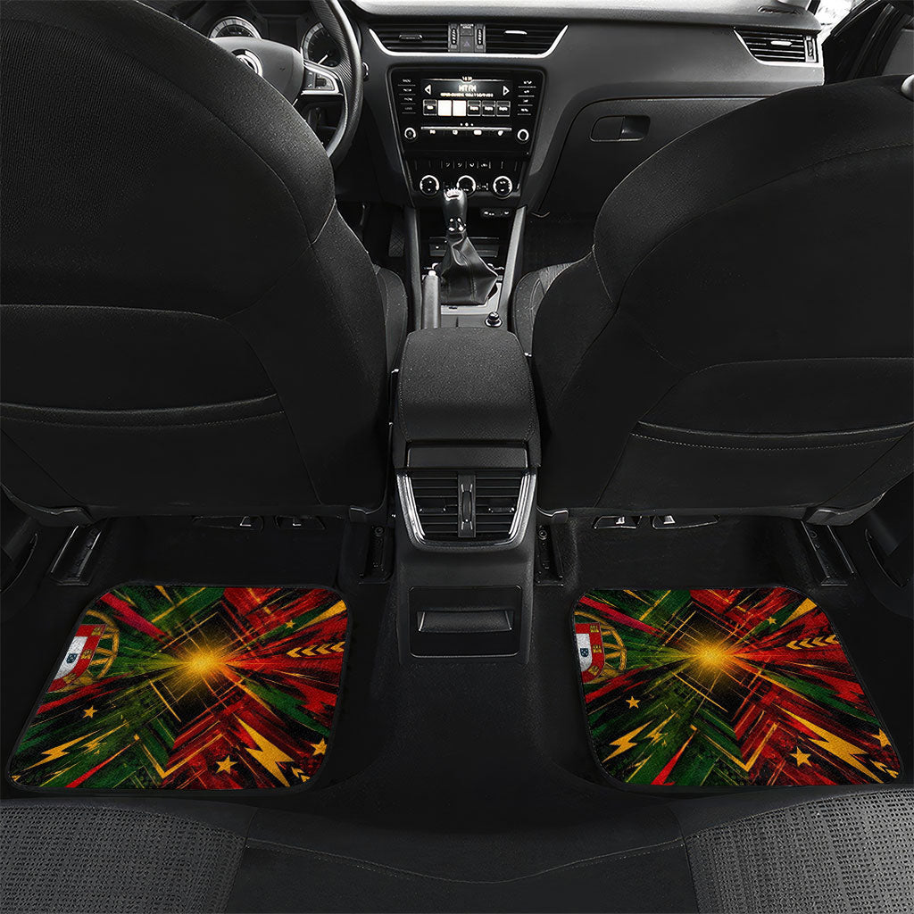 Personalized Portugal Football Champions 2026 Car Mats Rooster Mascot Comic Trophy Soccer Ball