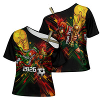Personalized Portugal Football Champions 2026 Cross Shoulder Shirt Rooster Mascot Comic Trophy Soccer Ball