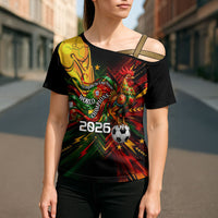Personalized Portugal Football Champions 2026 Cross Shoulder Shirt Rooster Mascot Comic Trophy Soccer Ball