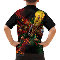 Personalized Portugal Football Champions 2026 Hawaiian Shirt Rooster Mascot Comic Trophy Soccer Ball