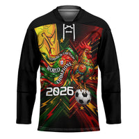 Personalized Portugal Football Champions 2026 Hockey Jersey Rooster Mascot Comic Trophy Soccer Ball