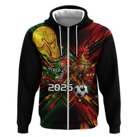 Personalized Portugal Football Champions 2026 Hoodie Rooster Mascot Comic Trophy Soccer Ball